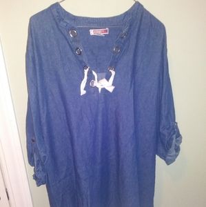 Audrey Lane Jean Dress 2X